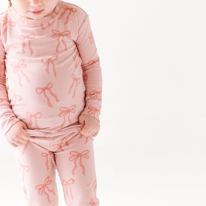 Coquette Bows Small Ribbed Two-Piece Set