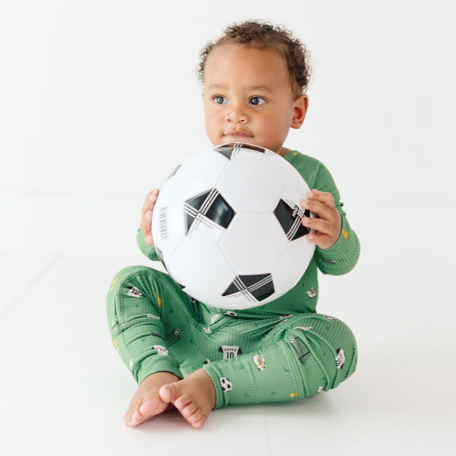Soccer Small Ribbed Zip Romper