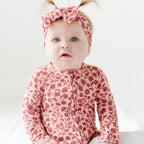 Mauve Floral Small Ribbed Zip Romper