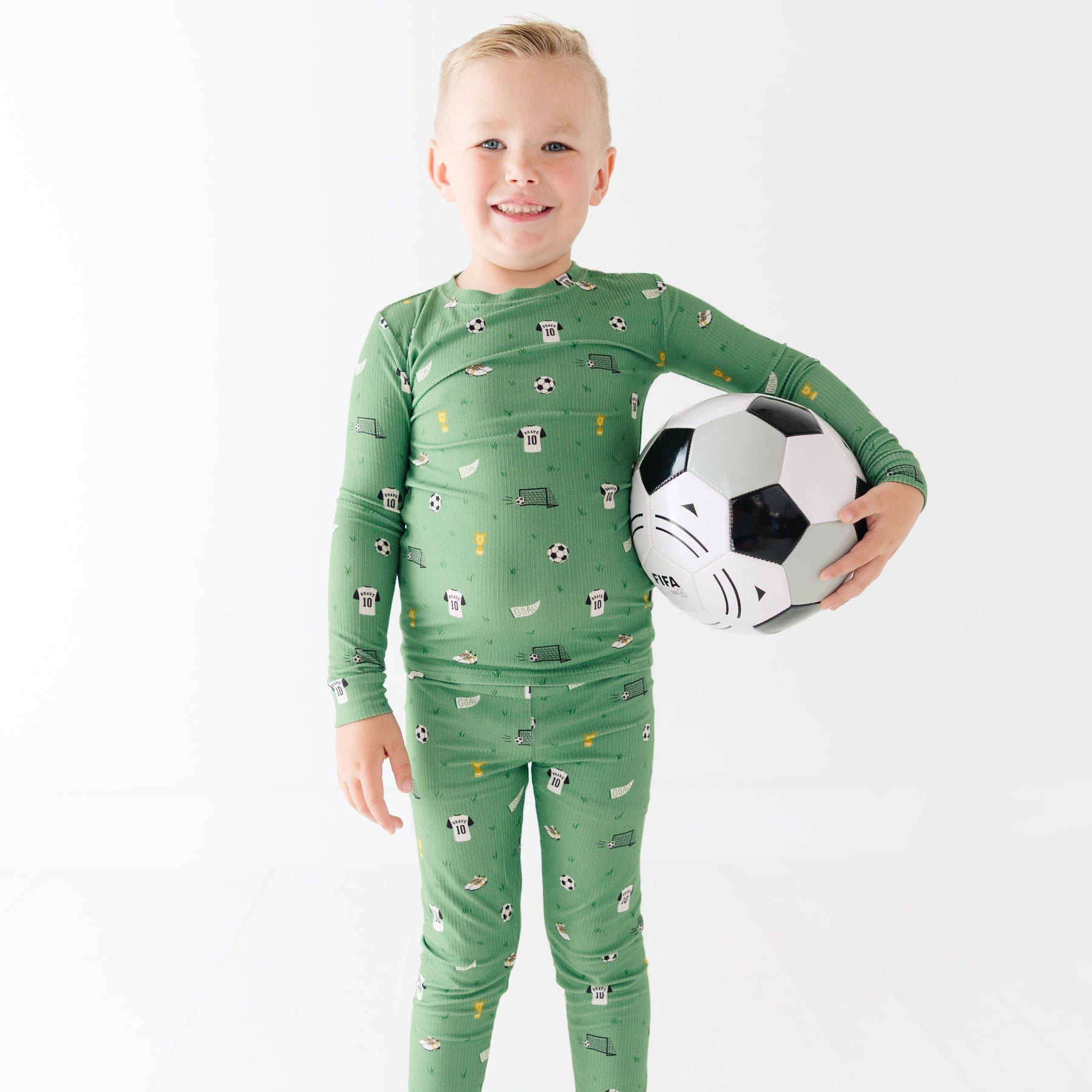 Soccer Small Ribbed Two-Piece Set