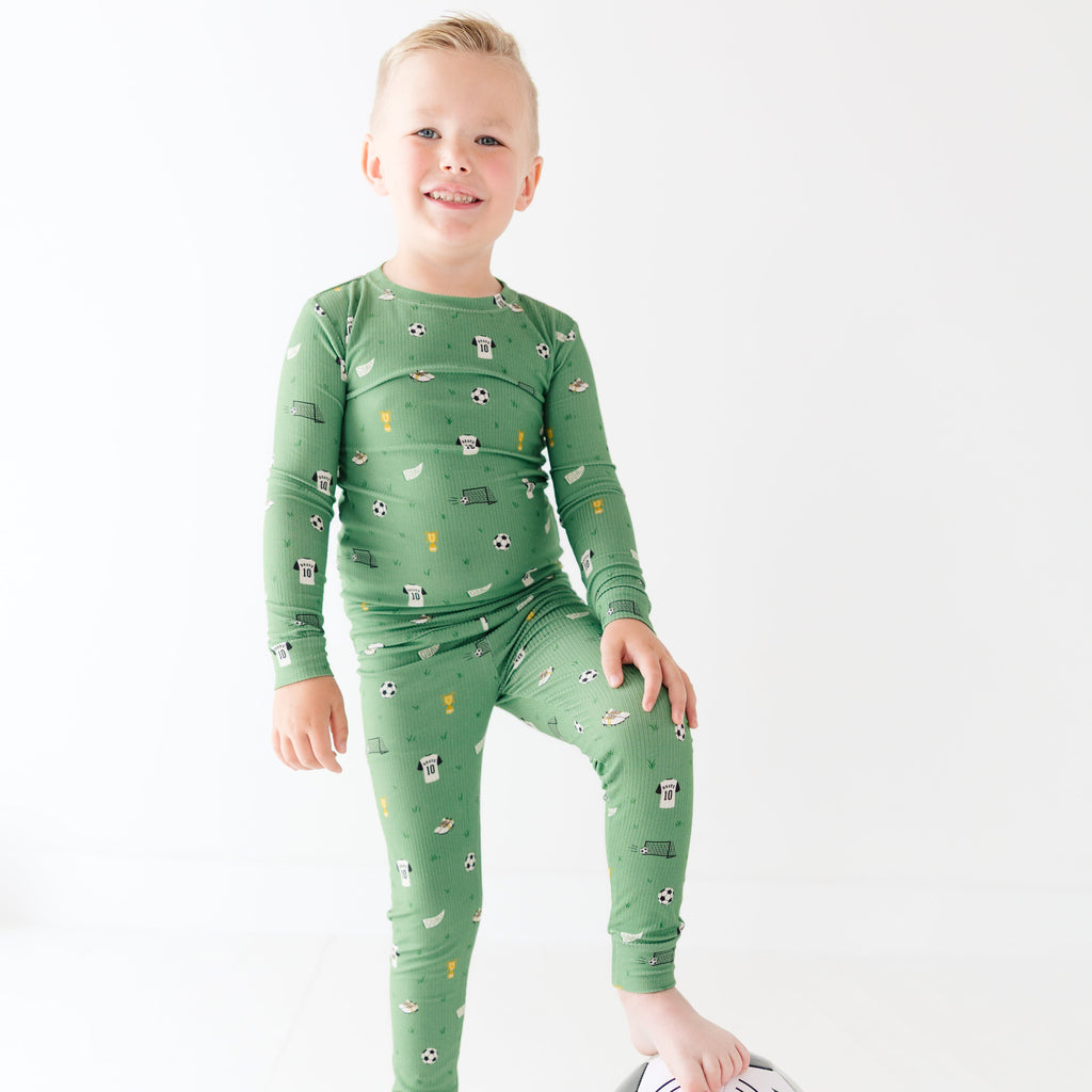 Soccer Small Ribbed Two-Piece Set