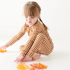 Caramel Small Gingham Two-Piece Set