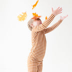 Caramel Small Gingham Two-Piece Set