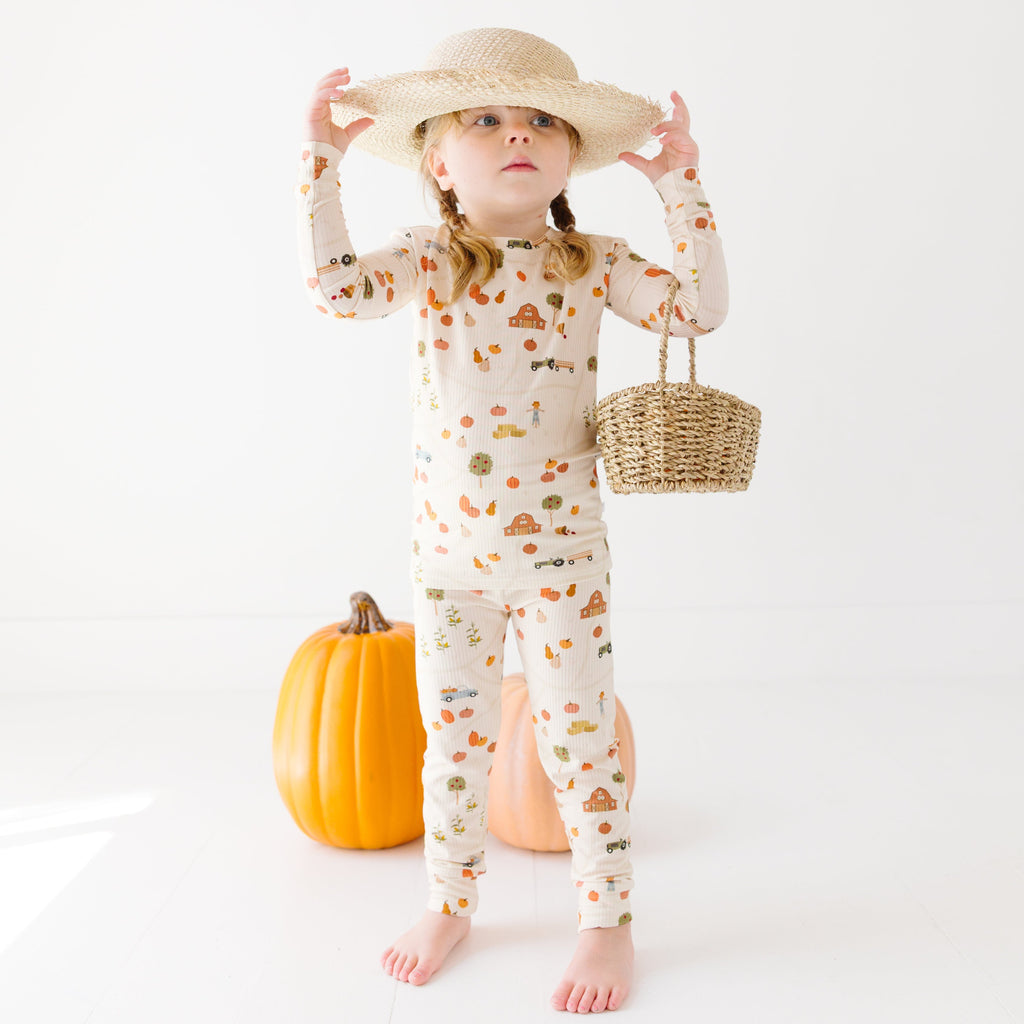 Pumpkin Patch Small Ribbed Two-Piece Set