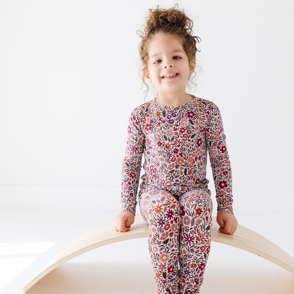 Fall Blooms Small Ribbed Two-Piece Set