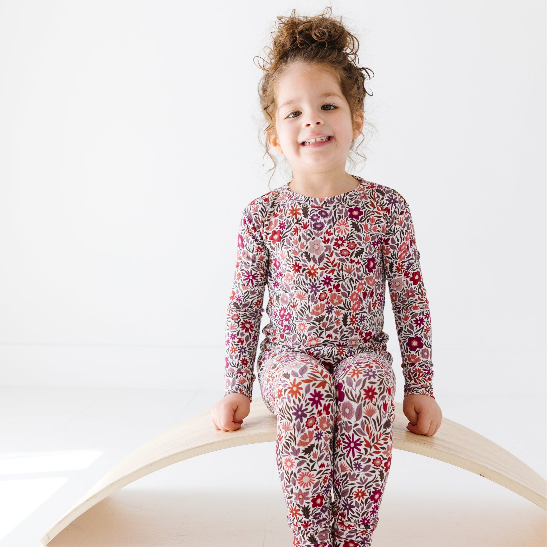 Fall Blooms Small Ribbed Two-Piece Set