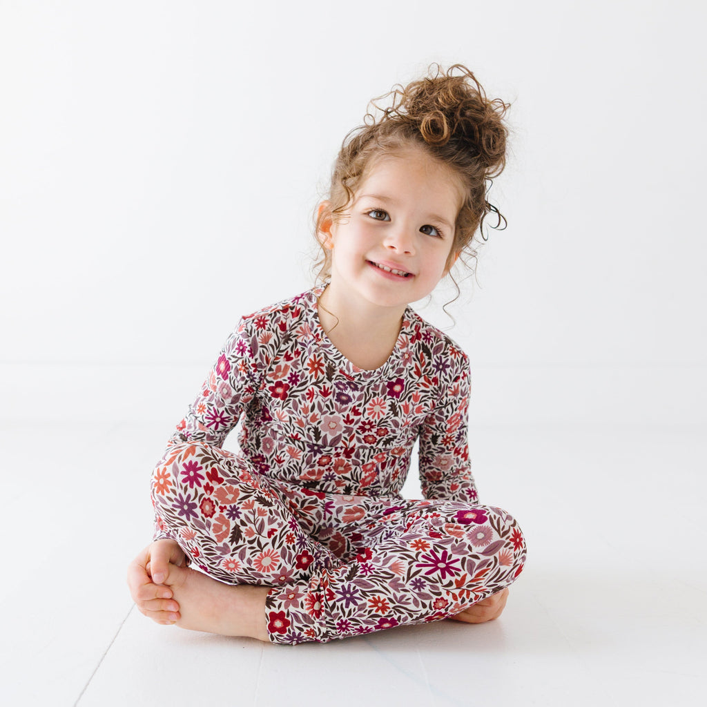 Fall Blooms Small Ribbed Two-Piece Set