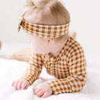 Caramel Small Gingham Bow