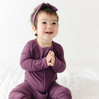 Mulberry Small Ribbed Zip Romper
