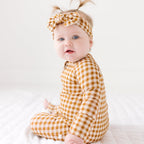 Caramel Small Gingham Bow