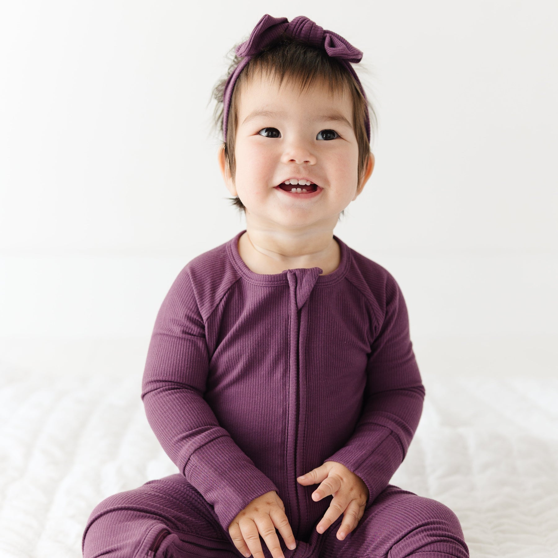 Mulberry Small Ribbed Zip Romper