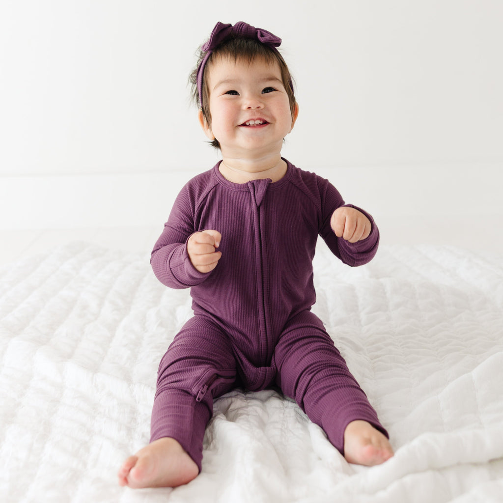 Mulberry Small Ribbed Zip Romper