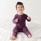 Mulberry Small Ribbed Zip Romper