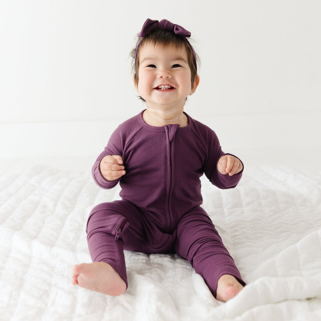 Mulberry Small Ribbed Zip Romper