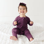 Mulberry Small Ribbed Zip Romper