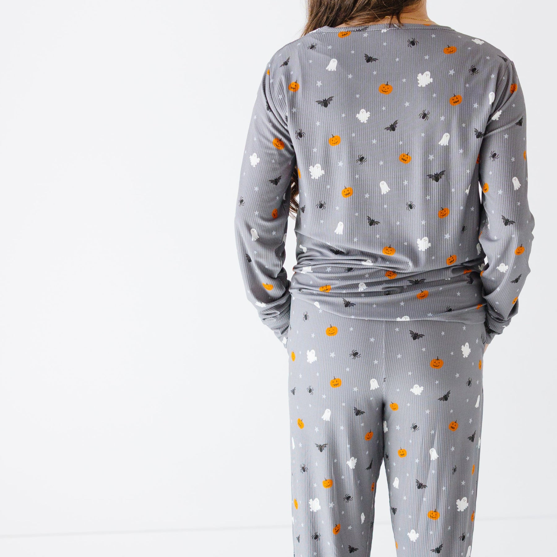 Halloween Boo Crew Small Ribbed Women's Long Sleeve Top