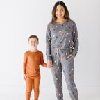 Burnt Orange Small Ribbed Two-Piece Set