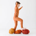 Burnt Orange Small Ribbed Two-Piece Set