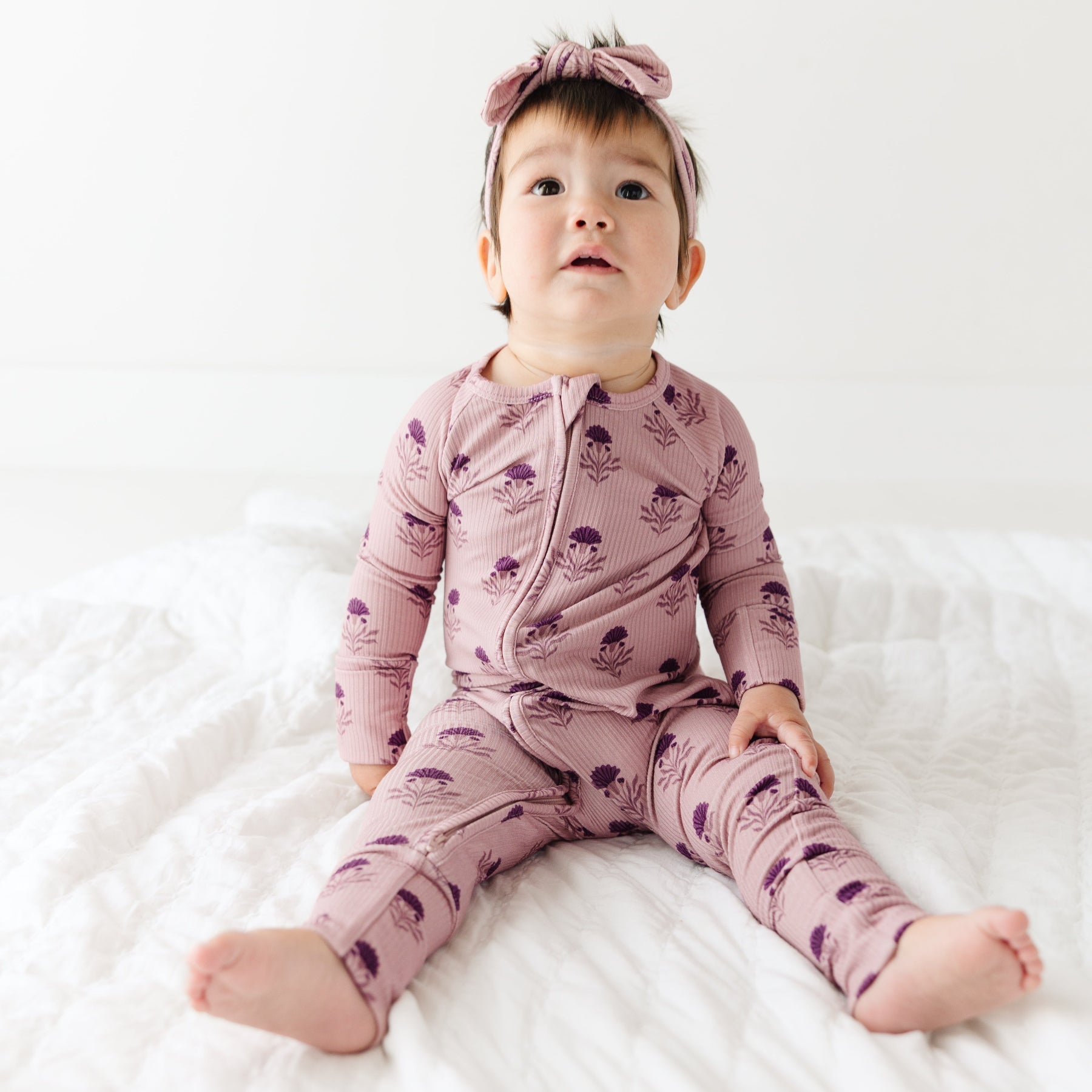 Folk Meadow Small Ribbed Zip Romper