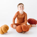 Burnt Orange Small Ribbed Two-Piece Set