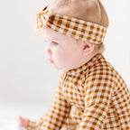 Caramel Small Gingham Bow