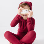 Dark Maroon Knit Beanie