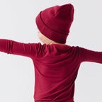 Dark Maroon Knit Beanie