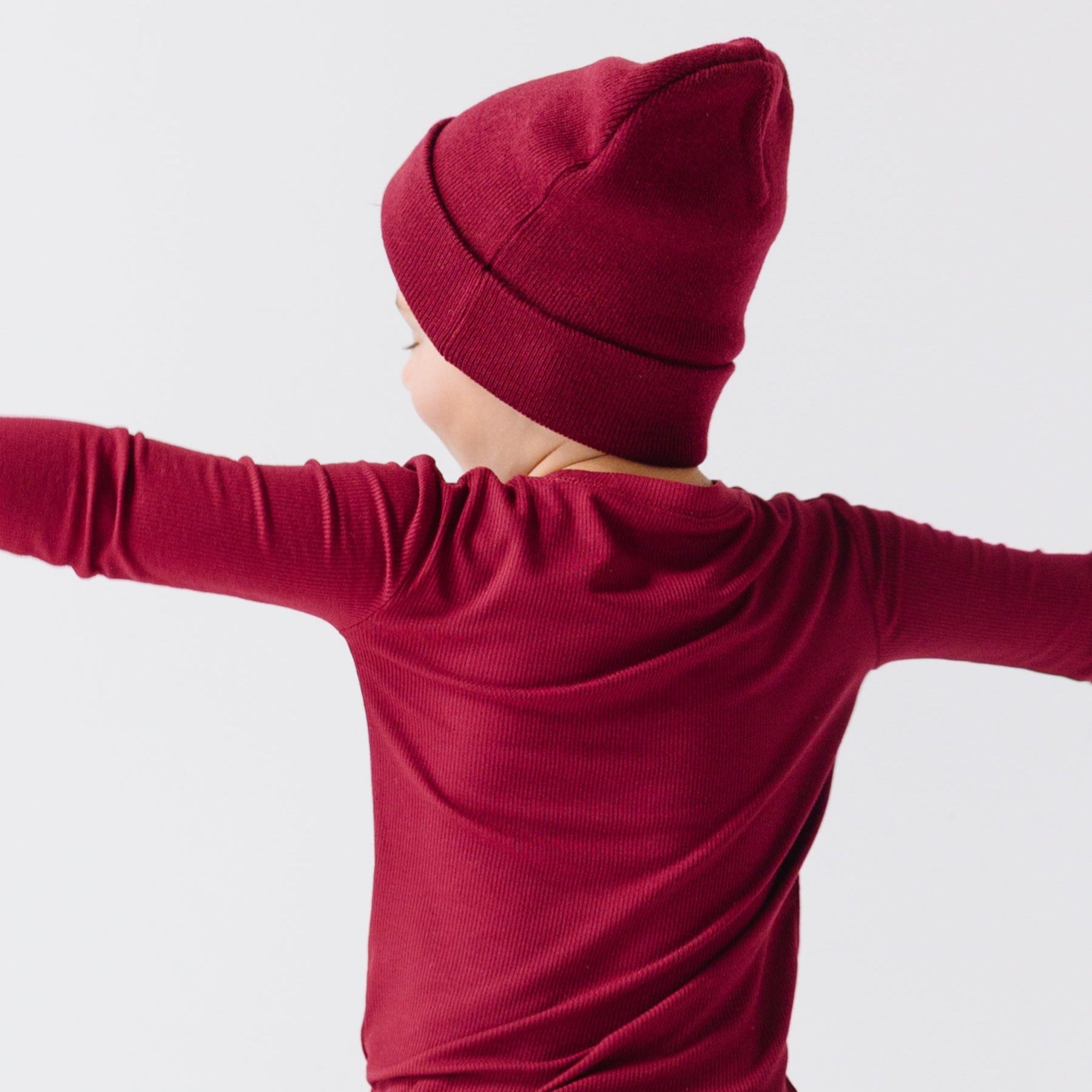 Dark Maroon Knit Beanie