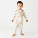 Pumpkin Patch Small Ribbed Zip Romper