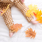 Caramel Small Gingham Zip Romper