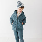 Dark Steel Blue Bamboo French Terry Joggers