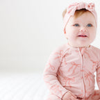 Coquette Bows Small Ribbed Zip Romper