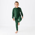 Forest Green Bamboo French Terry Joggers