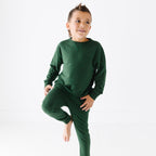 Forest Green Bamboo French Terry Joggers