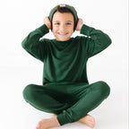 Forest Green Bamboo French Terry Joggers