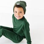 Forest Green Bamboo French Terry Joggers