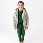 Forest Green Bamboo French Terry Joggers