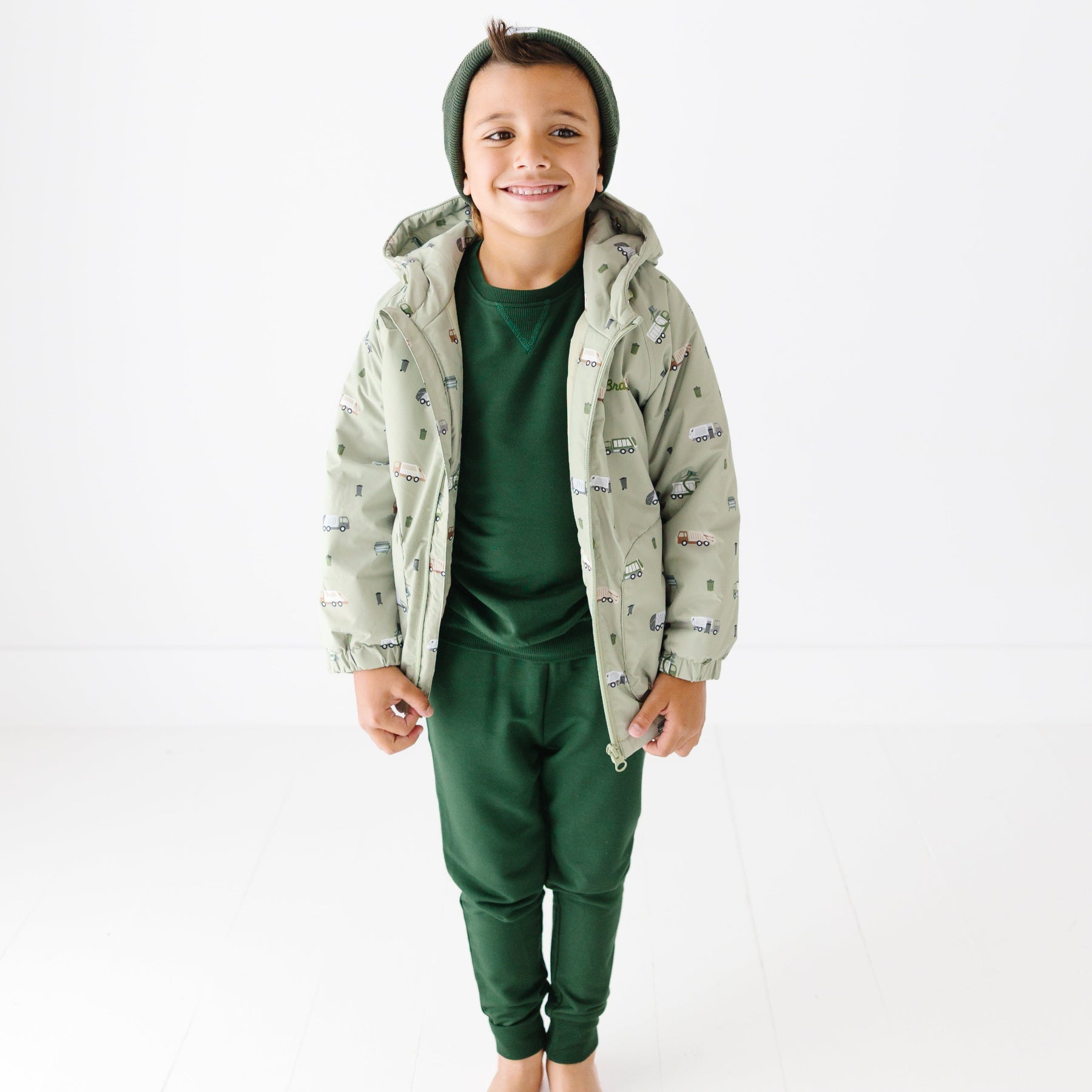 Forest Green Bamboo French Terry Joggers