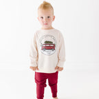VW Bus Cream Bamboo French Terry Pullover & Jogger Set
