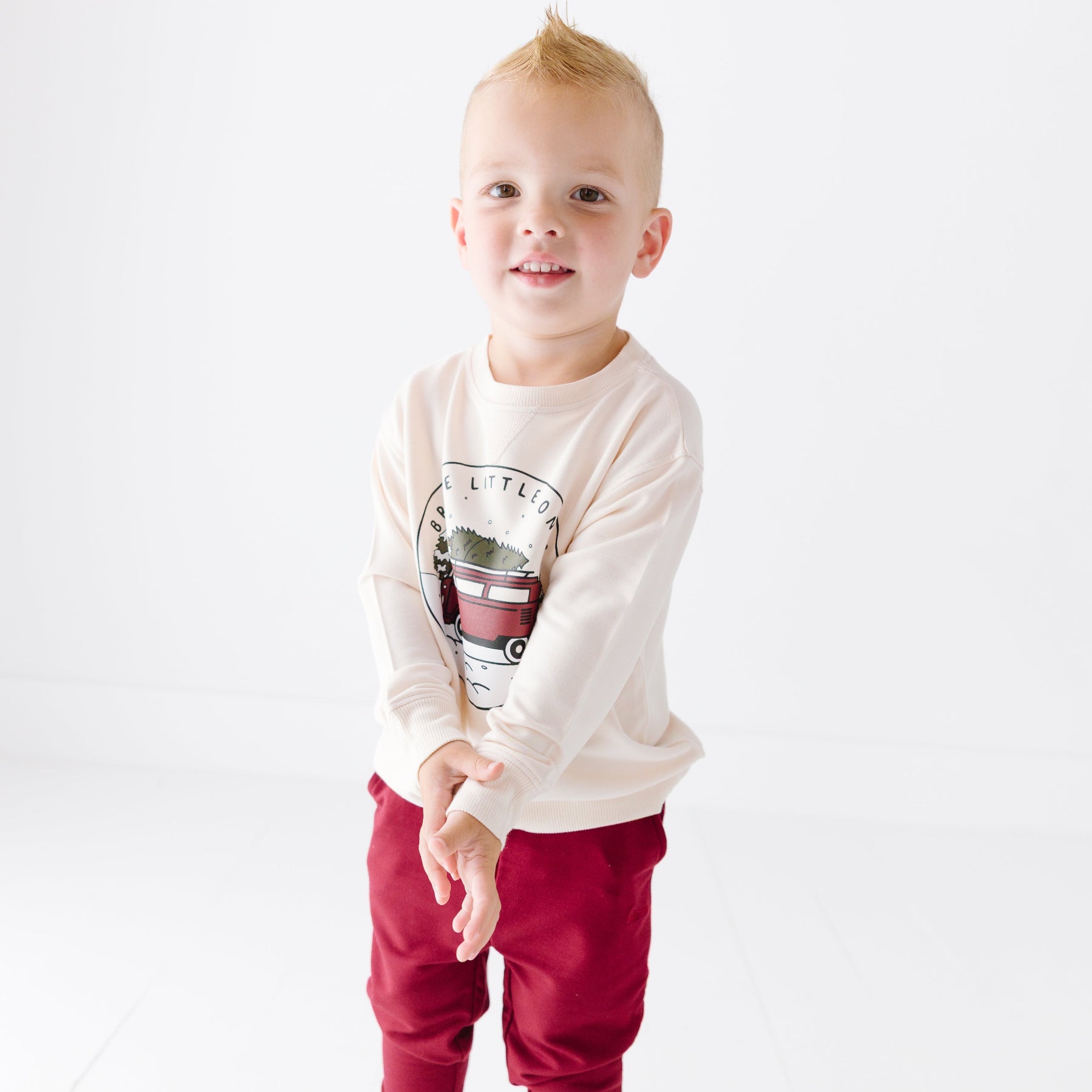 Maroon Bamboo French Terry Joggers