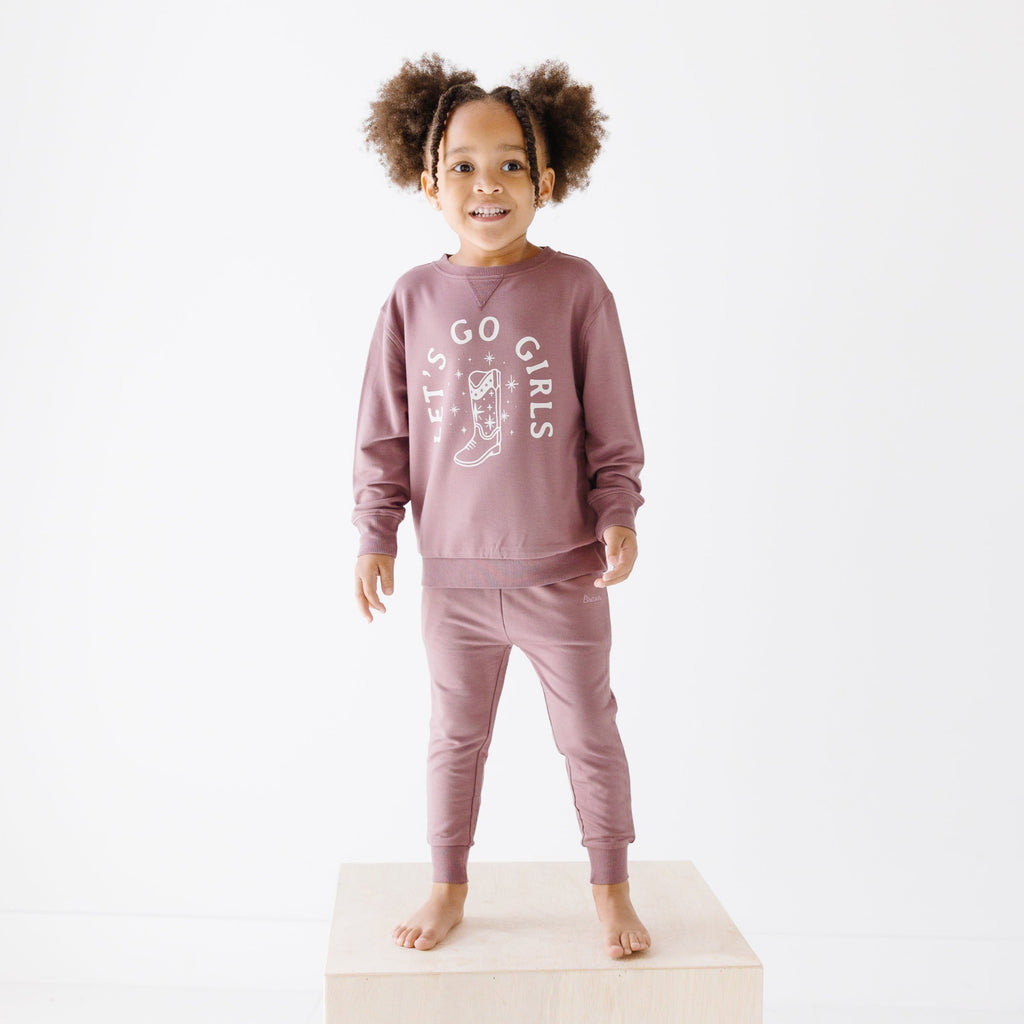 Plum Bamboo French Terry Joggers