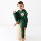 Forest Green Bamboo French Terry Joggers