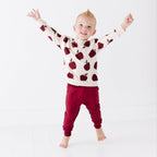 Maroon Bamboo French Terry Joggers