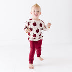 Maroon Bamboo French Terry Joggers