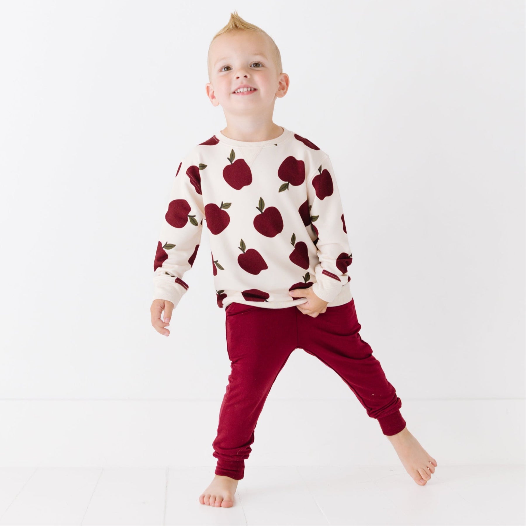 Maroon Bamboo French Terry Joggers