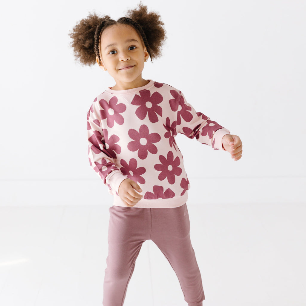 Plum Bamboo French Terry Joggers