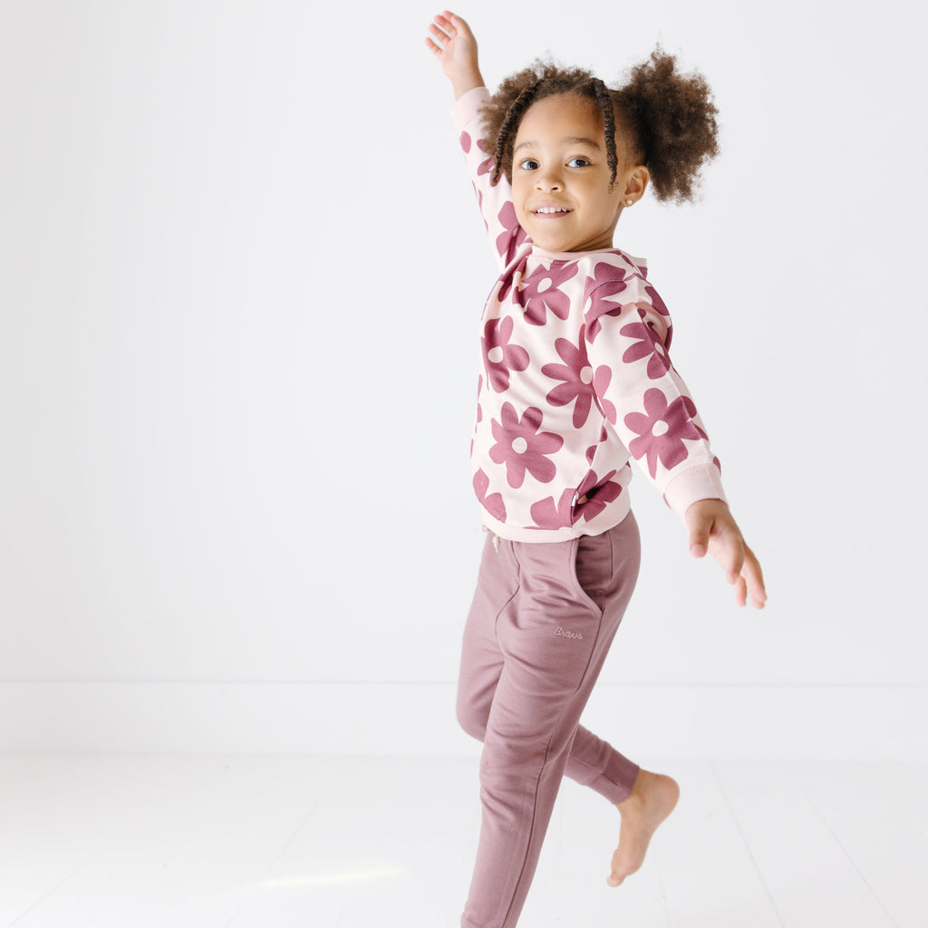 Plum Bamboo French Terry Joggers