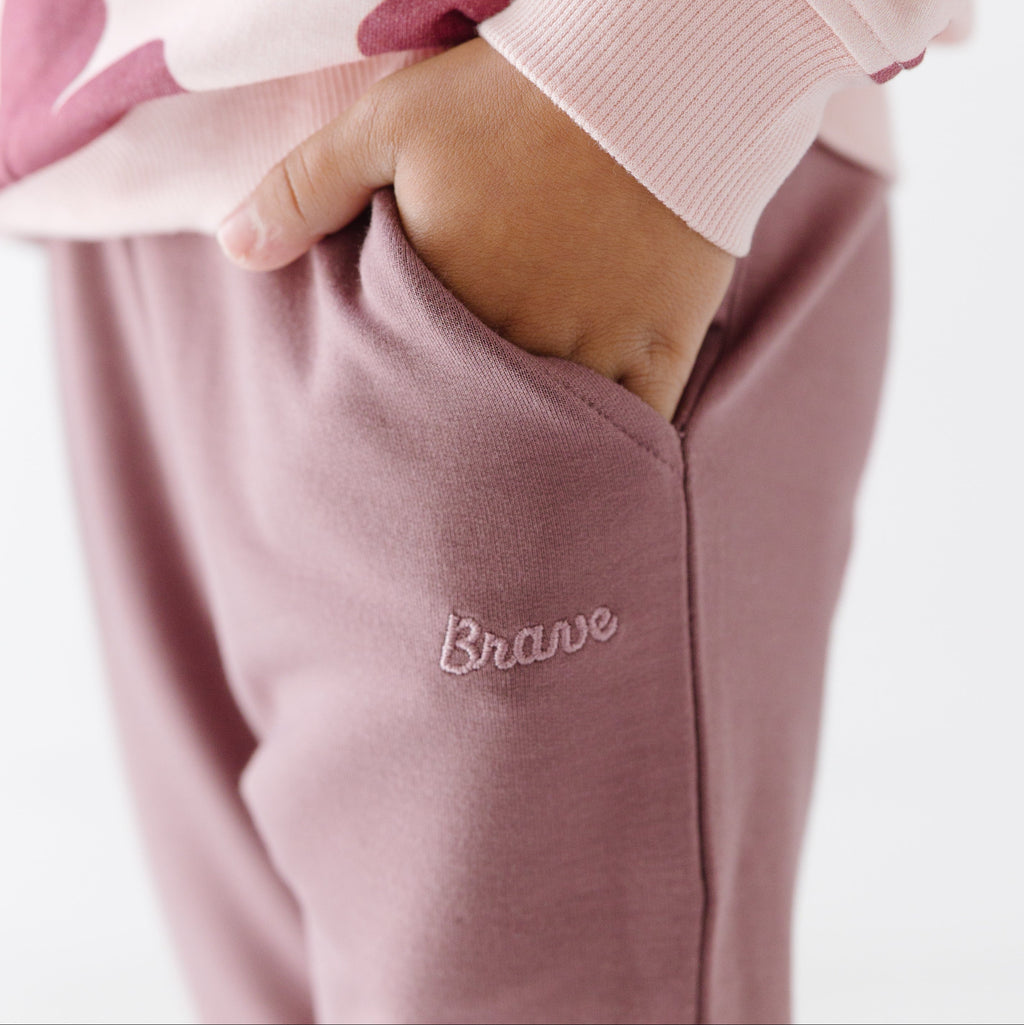 Plum Bamboo French Terry Joggers