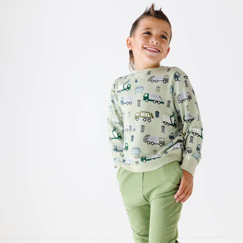 Heather Sage Bamboo French Terry Joggers