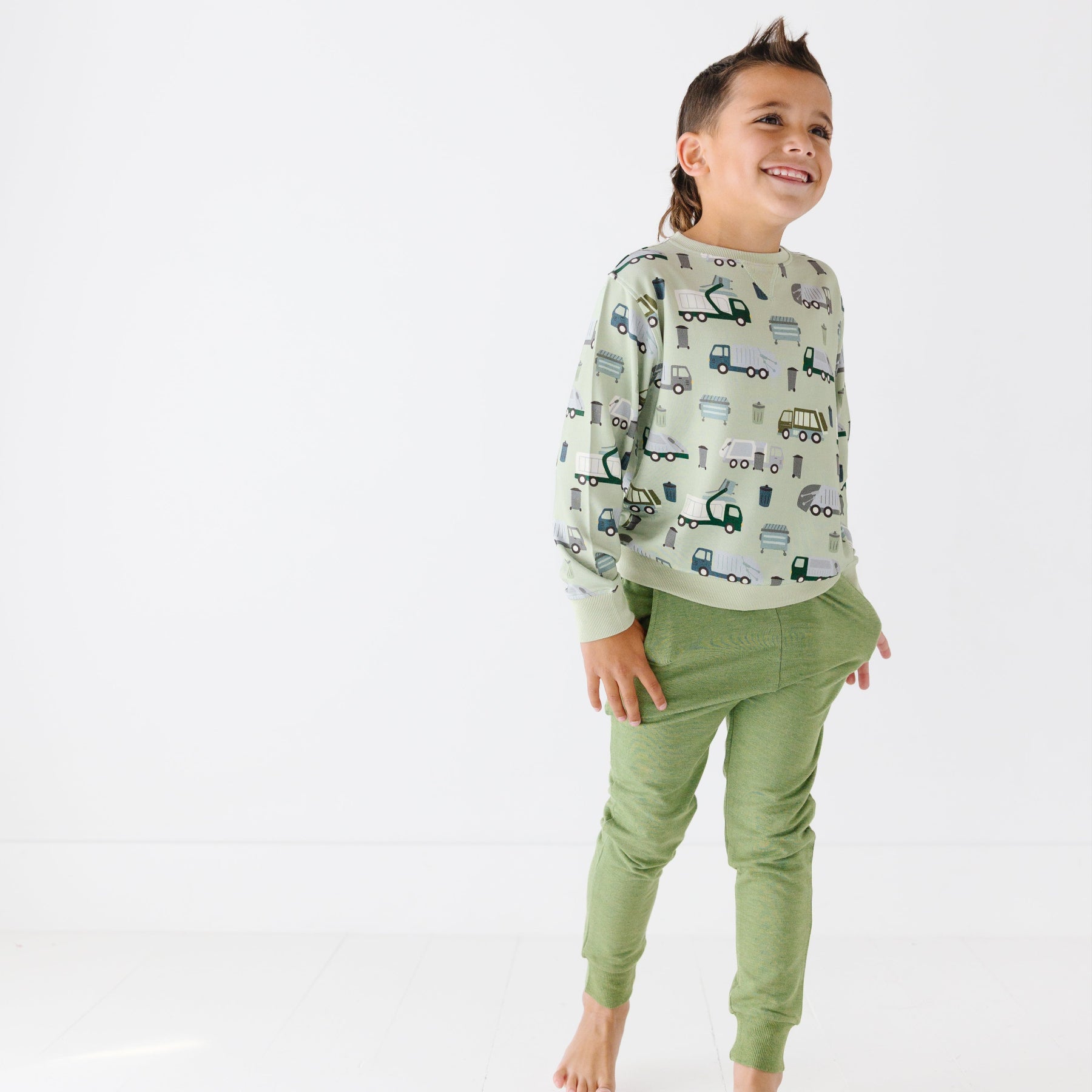 Heather Sage Bamboo French Terry Joggers